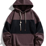 Relax Fit Color Block Hoodie