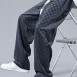 Checkerboard Straight Leg Pants