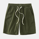 Drawstring Crosscut Corduroy Shorts