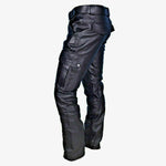 Men's Vintage Multi-Pocket Slim Fit Faux Leather Pants (Belt Excluded)
