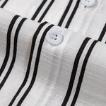 Linen Look Striped Button Up Shirt