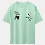 Digital Slogan Print Drop Shoulder Oversize T-Shirt