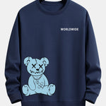 Worldwide Bear Print Relax Fit Sweatshirt