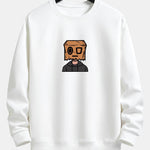 Cardboard Boy Print Relax Fit Sweatshirt
