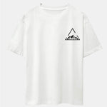 Triangle Mountain Print Drop Shoulder Oversize T-Shirt