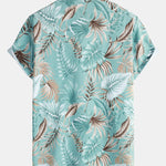 Tropical Print Button Up Shirt