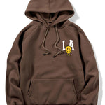 LA Smiley Print Hoodie