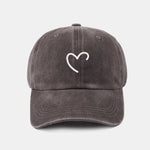Line Love Pattern Casual Washed Cotton Baseball Cap