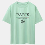 Paris Slogan Print Drop Shoulder Oversize T-Shirt
