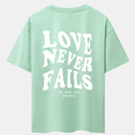 Slogan Back Print Dropped Shoulders Oversize T-Shirt