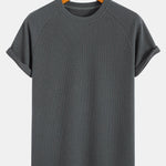 Muscle Fit Ribbed Raglan Sleeve T-Shirt