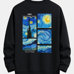 Starry Sky Back Print Relax Fit Sweatshirt