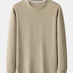 Long Sleeve Relax Fit Knit Ribbed T-Shirt