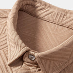 Texture Jacquard Button Up Shirt & Shorts