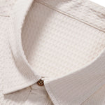 Waffle Polo Collar Shirt With Pocket