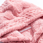 3 Pieces Geometry Jacquard Teddy Hoodies