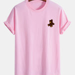 Regular Fit Teddy Bear Print Cotton T-Shirt