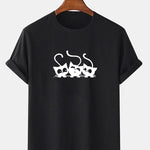 Three Kittens Print T-Shirt