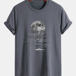 Regular Fit Moon Print Cotton T-Shirt