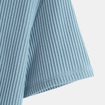 Knitted Waffle Arc Hem Hooded T-Shirt