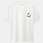 3 Pieces Smiley Face Print Drop Shoulder Oversize T-Shirts