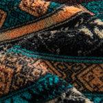 Ethnic Geometric Teddy Fleece Hoodie