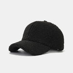 3 Pieces Solid Color Plush Warm Baseball Cap