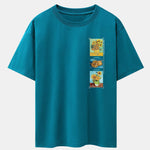 Sunflower Oil Painting Print Drop Shoulder Oversize T-Shirt