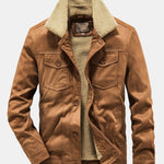 Teddy Lined Faux Suede Jacket