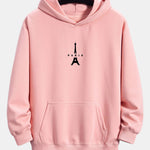 Paris Eiffel Tower Print Relax Fit Hoodie