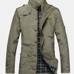 Button Up Funnel Neck Jacket