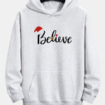Christmas Believe Print Relax Fit Hoodie