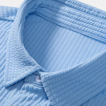 Muscle Fit Ribbed Button Up Shirt & Shorts