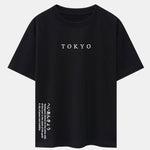 Tokyo Slogan Print Drop Shoulder Oversize T-Shirt