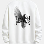 Peace Dove Back Print Relax Fit Sweatshirt