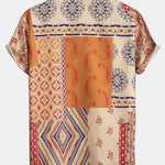Scarf Print Button Up Shirt