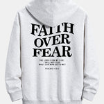 Faith Over Fear Print Relax Fit Hoodie