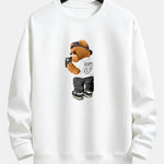 Selfie Bear Print Relax Fit Sweatshirt