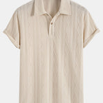 Knitted Geometric Rhombus Jacquard Polo
