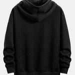 Relax Fit Geometric Jacquard Hoodie