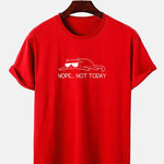 Nope Not Today Cat Print T-Shirt