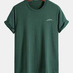 Regular Fit Mountains Print Cotton T-Shirt