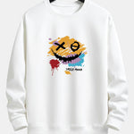 Graffiti Smiley Face Print Relax Fit Sweatshirt