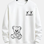 Bear Slogan Print Relax Fit Sweatshirt