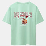 Los Angeles Basketball Back Print Heavy Weight Oversize T-Shirt