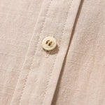 Linen Look Cotton Blend Stand Collar Shirt