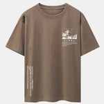 Waves Ukiyo-e Slogan Print Drop Shoulder Oversize T-Shirt