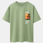 Beach Scenery Slogan Print Drop Shoulder Oversize T-Shirt