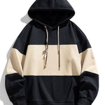 Relax Fit Color Block Hoodie
