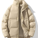 Waffle Zip Up Puffer Coat